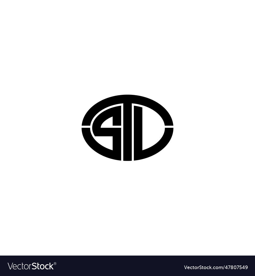 Letters stl oval circle logo Royalty Free Vector Image