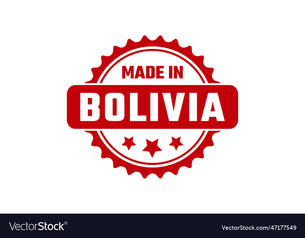 Made in bolivia rubber stamp