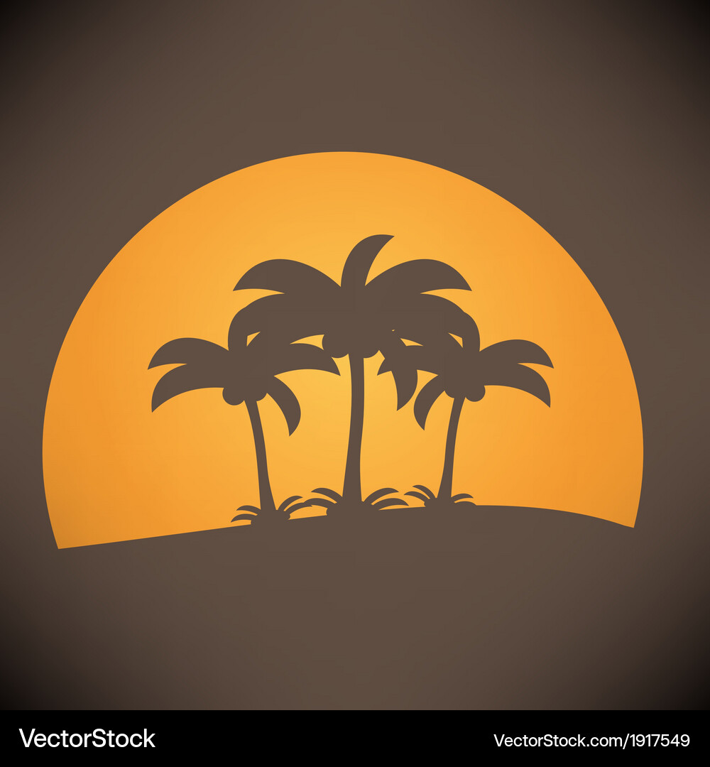 Palm trees Royalty Free Vector Image - VectorStock