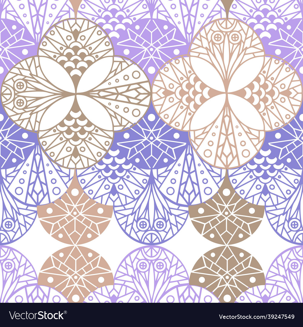 Seamless pattern with abstract oval triangular vector image Seamless pattern with abstract oval triangular