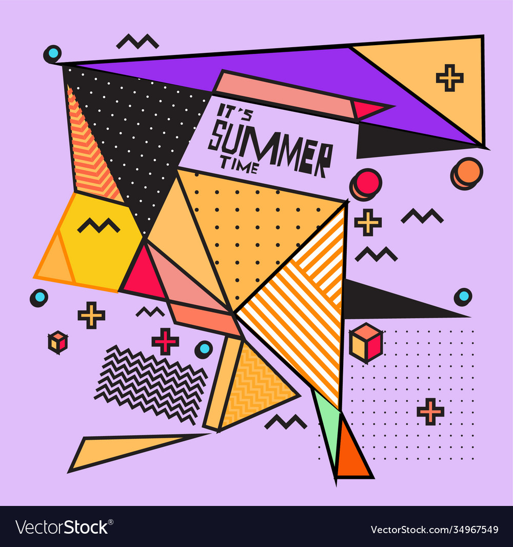Triangle geometric forms for summer design event