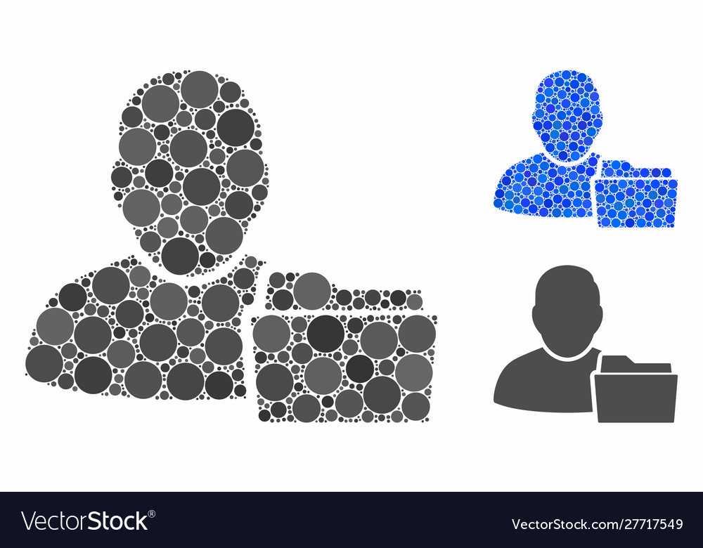 User document folder composition icon circles