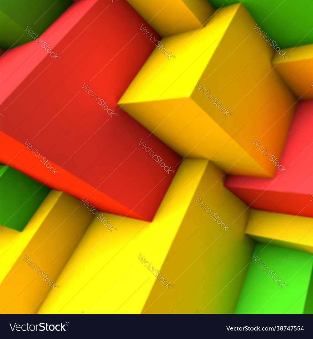 Abstract background with colorful cubes vector image Abstract background with colorful cubes
