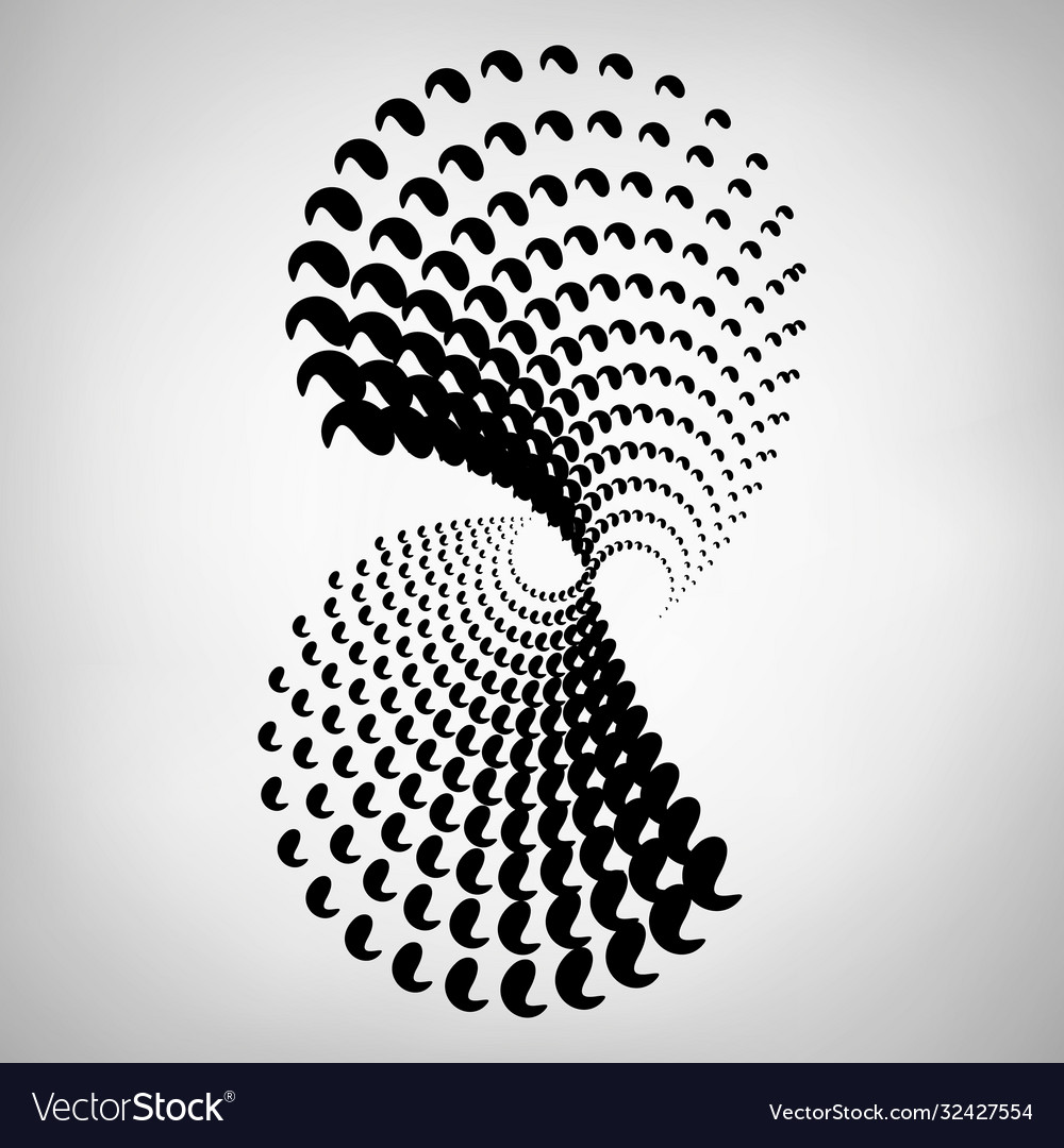 Abstract geometric element with distortion effect