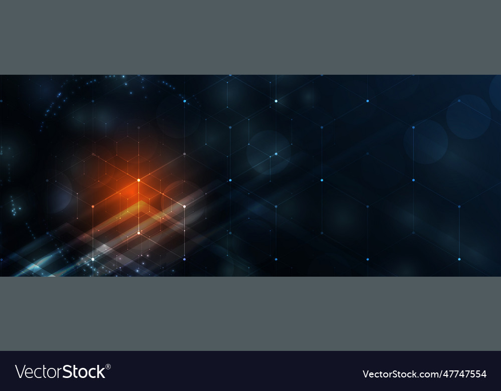 Abstract hexagon background technology poligonal vector image Abstract hexagon background technology poligonal