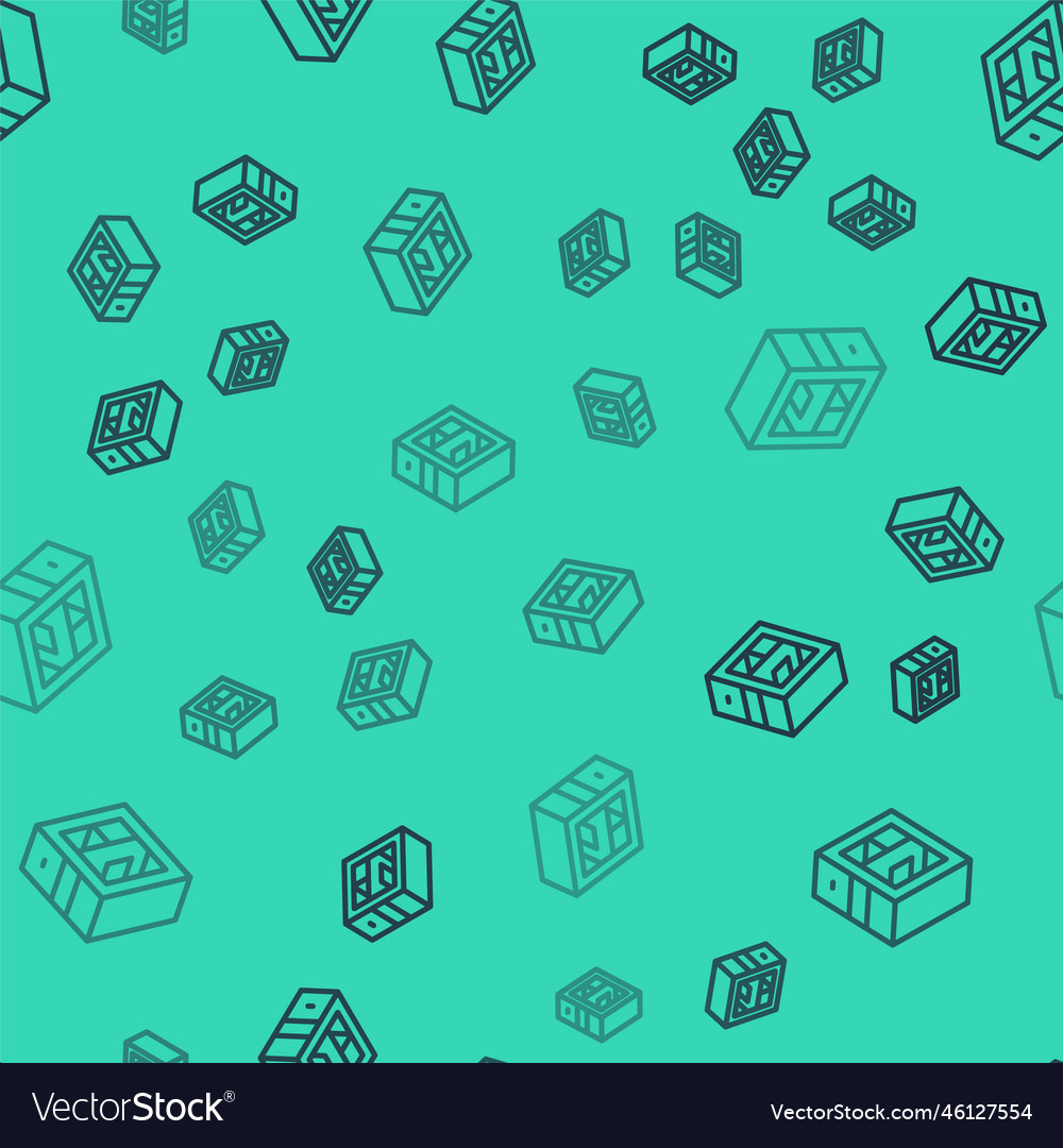 Black line computer icon isolated seamless pattern Vector Image Black line computer icon isolated seamless pattern