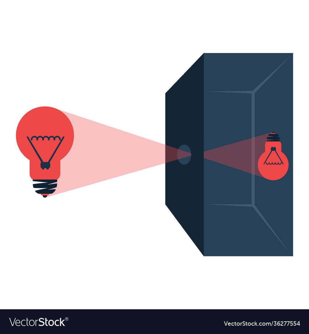 Camera obscura in a realistic style vector image Camera obscura in a realistic style