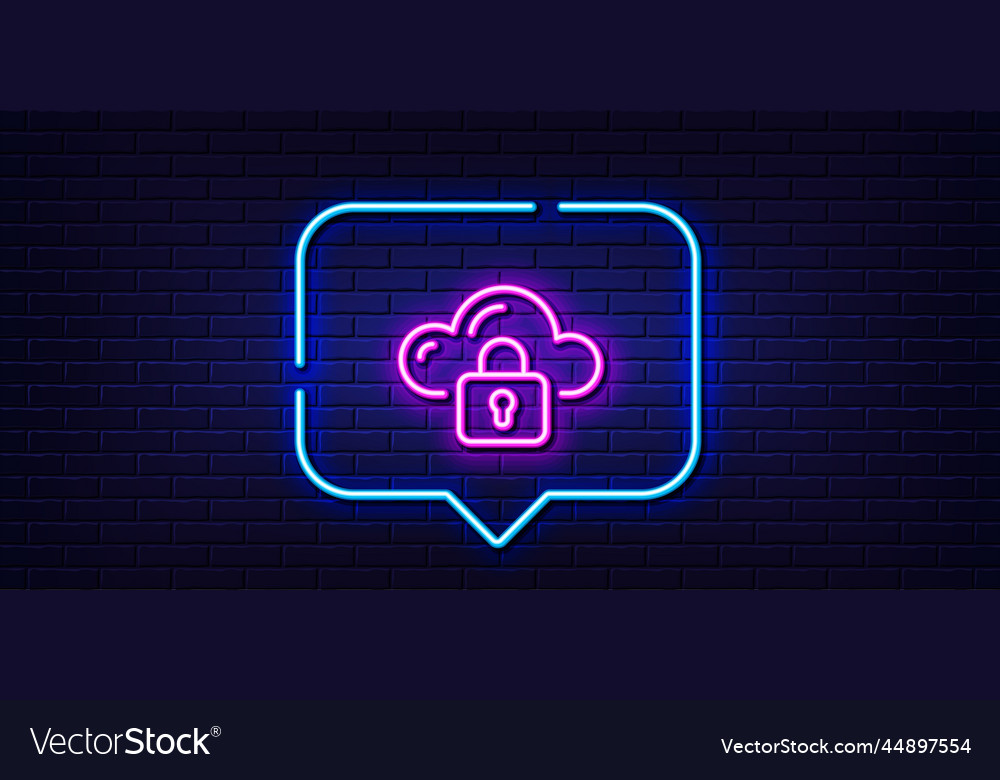 Cloud computing protection line icon internet Vector Image Cloud computing protection line icon internet