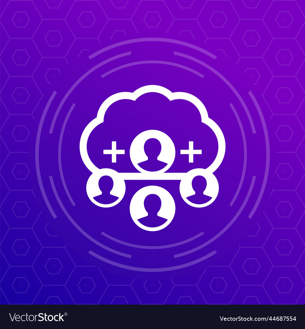 Collect user data in cloud icon