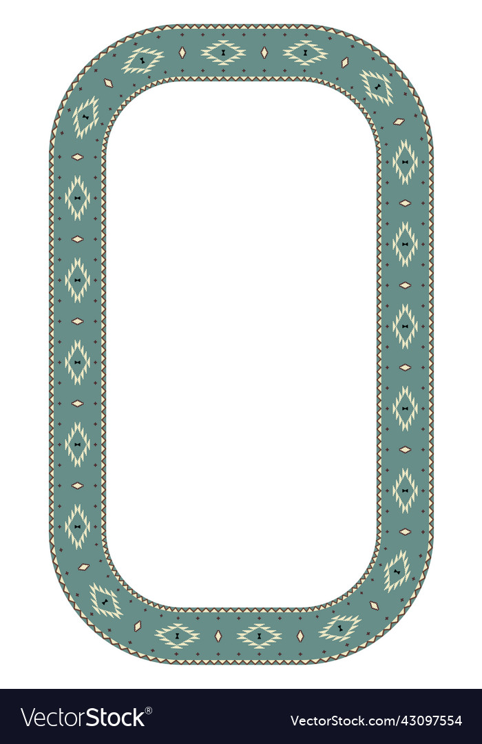 Ethnic frame rectangular border