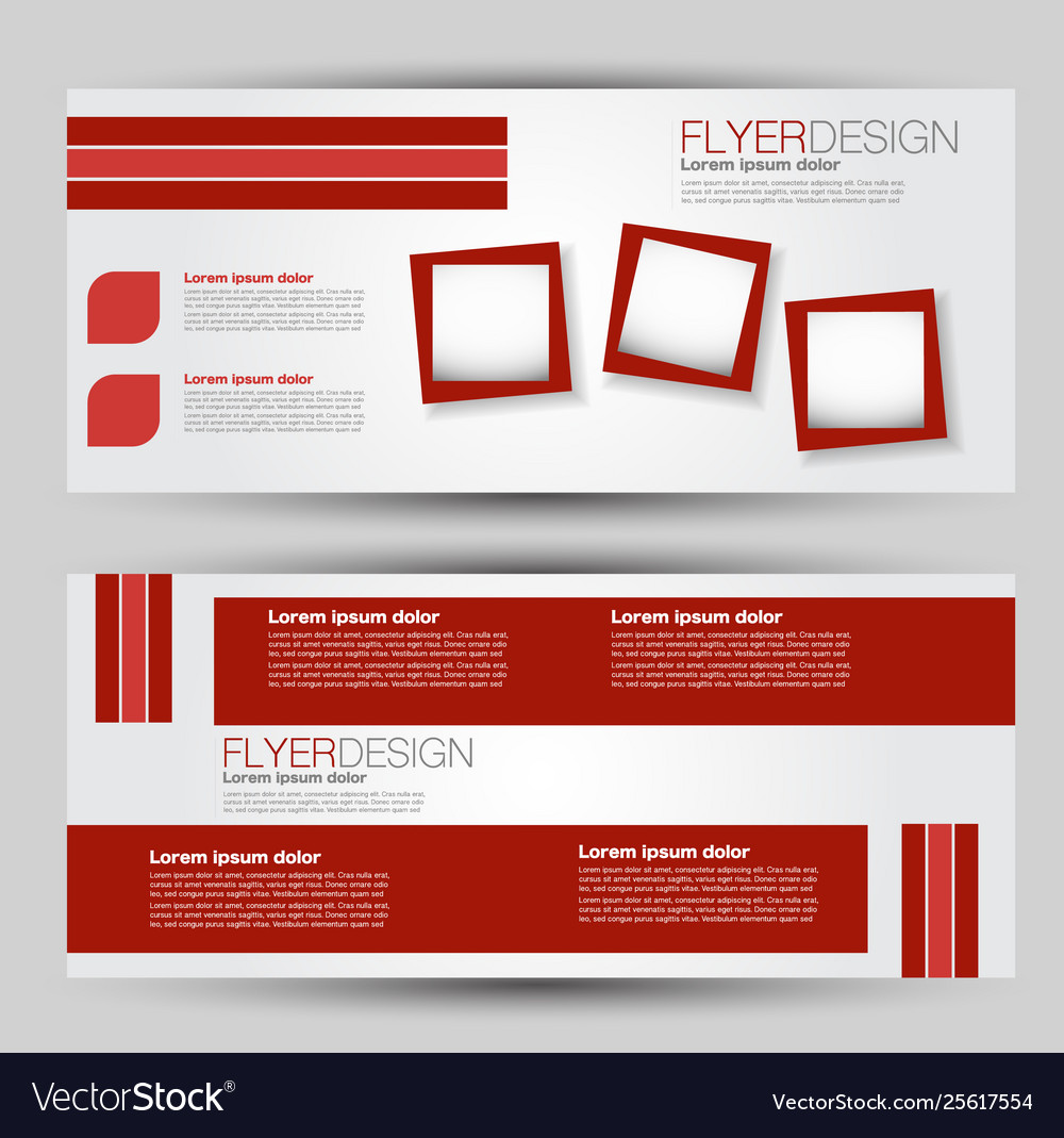 Flyer banner or web header template set
