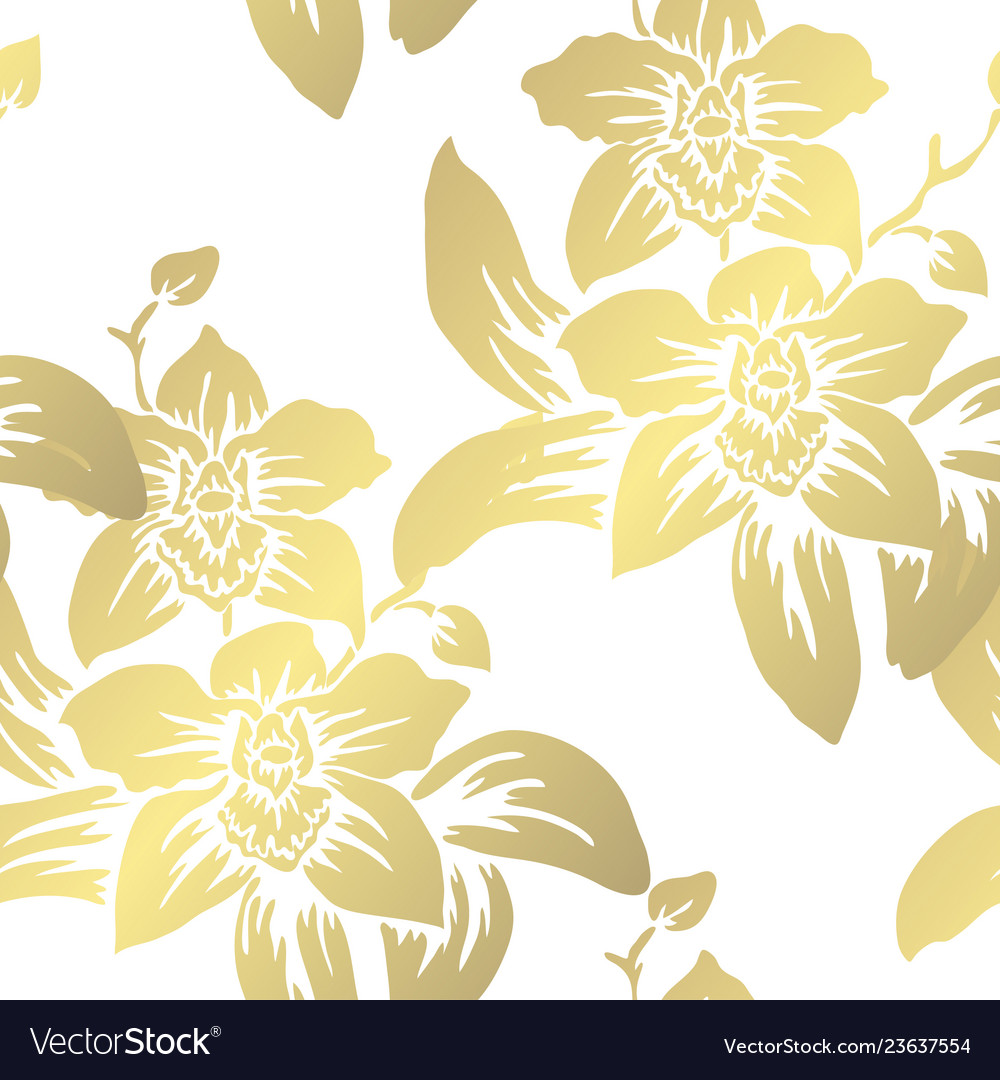 Golden seamless pattern