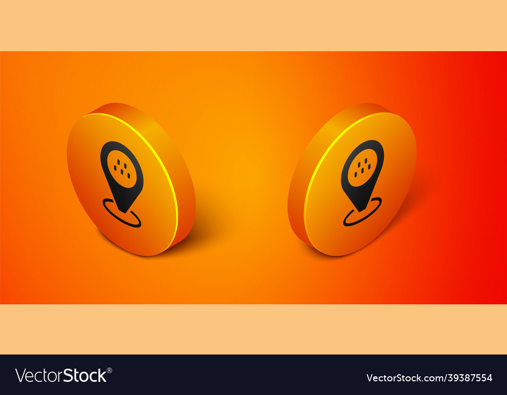 Isometric map pointer with taxi car icon isolated Vector Image Isometric map pointer with taxi car icon isolated