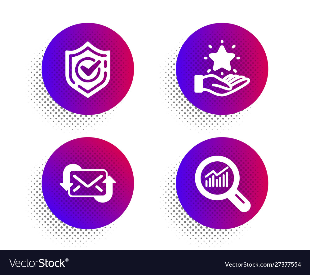 Loyalty program refresh mail and confirmed icons vector image Loyalty program refresh mail and confirmed icons