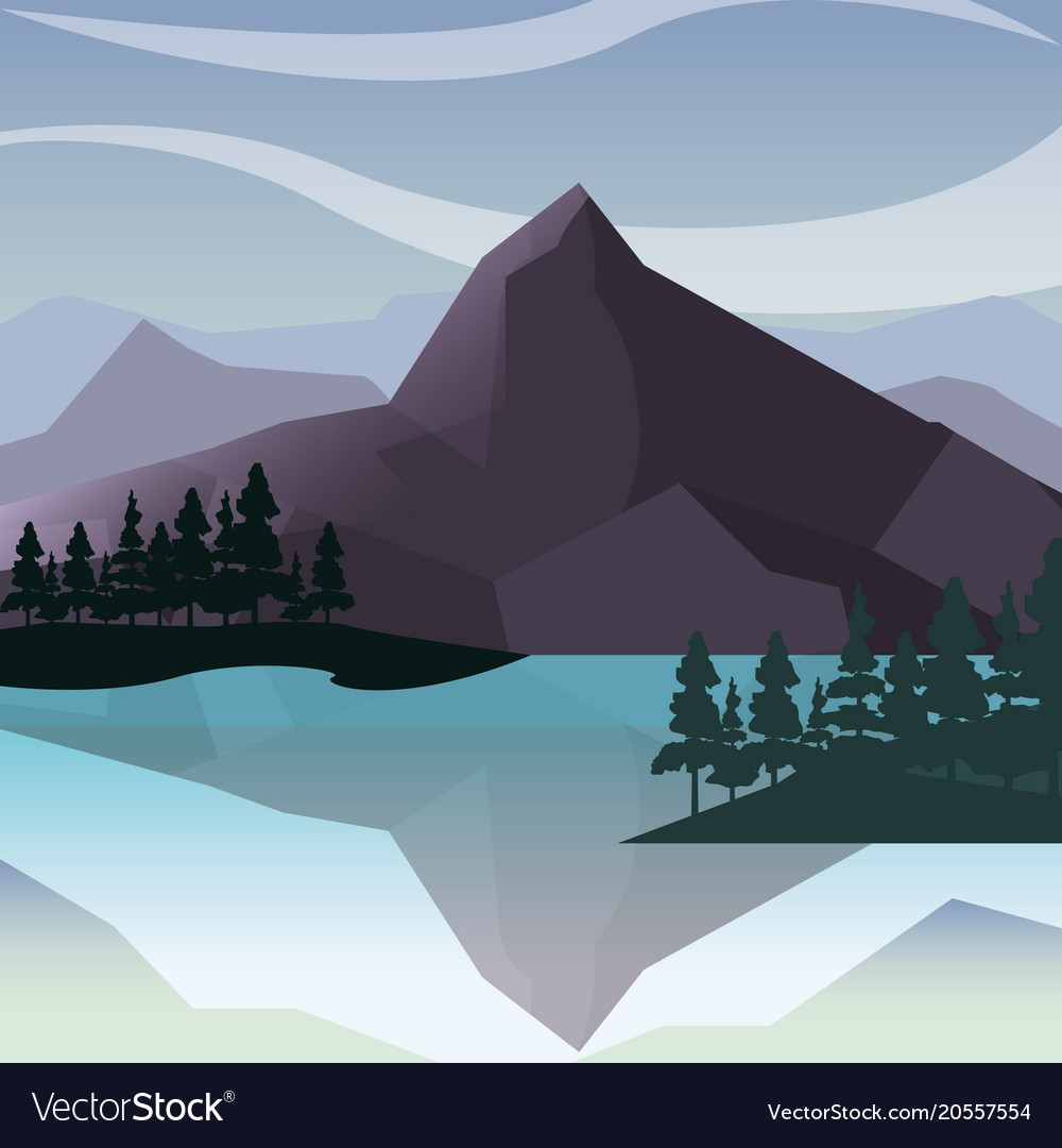 Night landscape design Royalty Free Vector Image