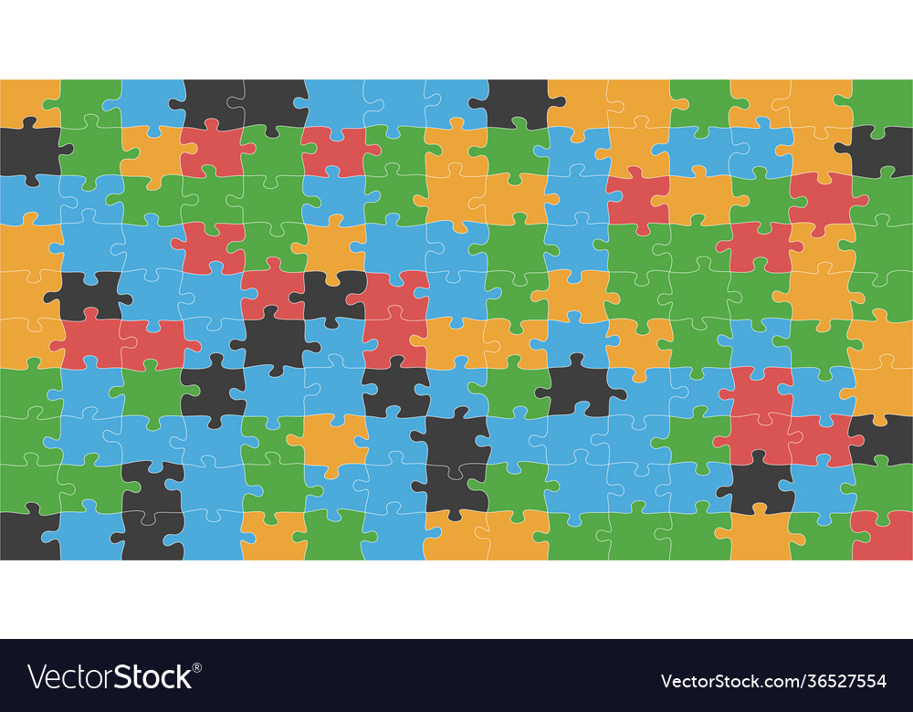 Puzzle background mixed color jigsaw separate