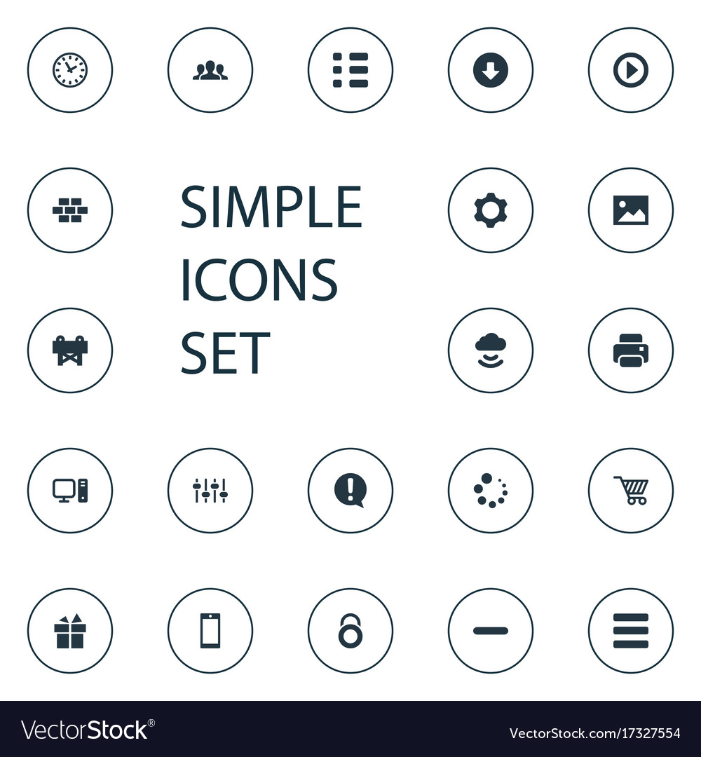 Set of simple design icons
