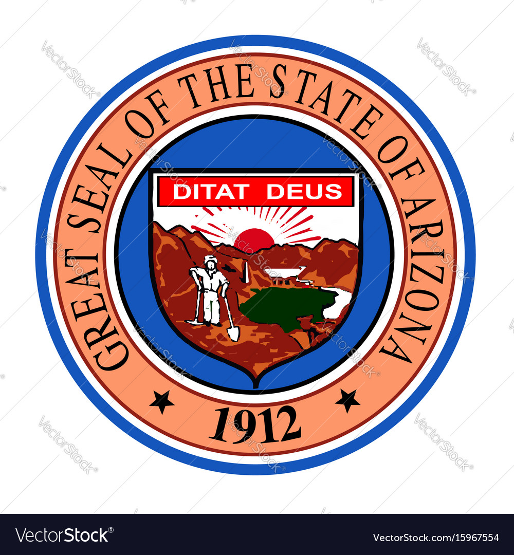 State seal of arizona Royalty Free Vector Image