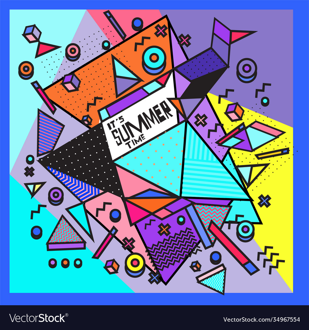 Triangle geometric forms for summer design event