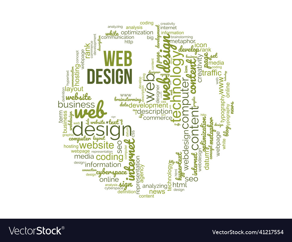 Web design word cloud template creative concept Vector Image