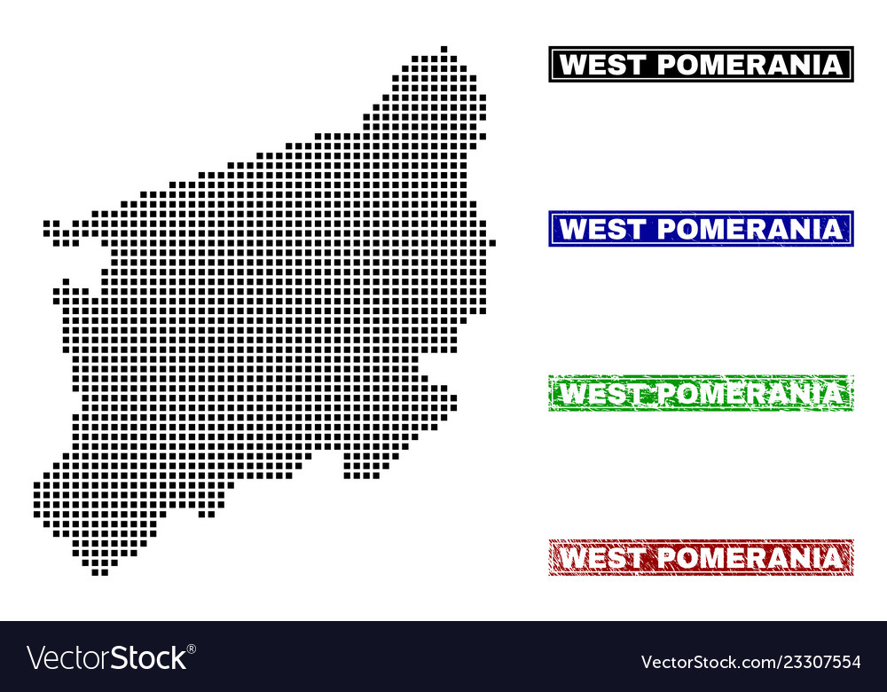 West pomeranian voivodeship map in dot style