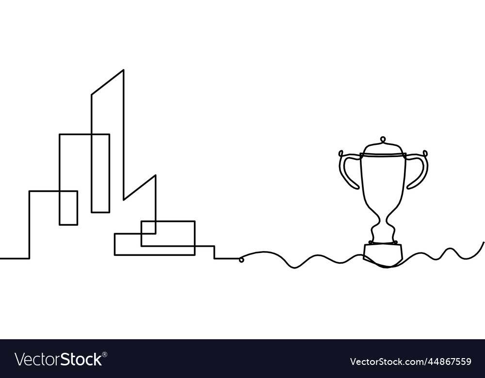 Abstract architecture with trophy as continuous
