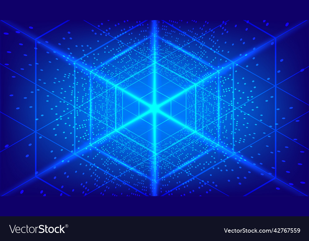 Abstract blue hexagon pattern background vector image Abstract blue hexagon pattern background