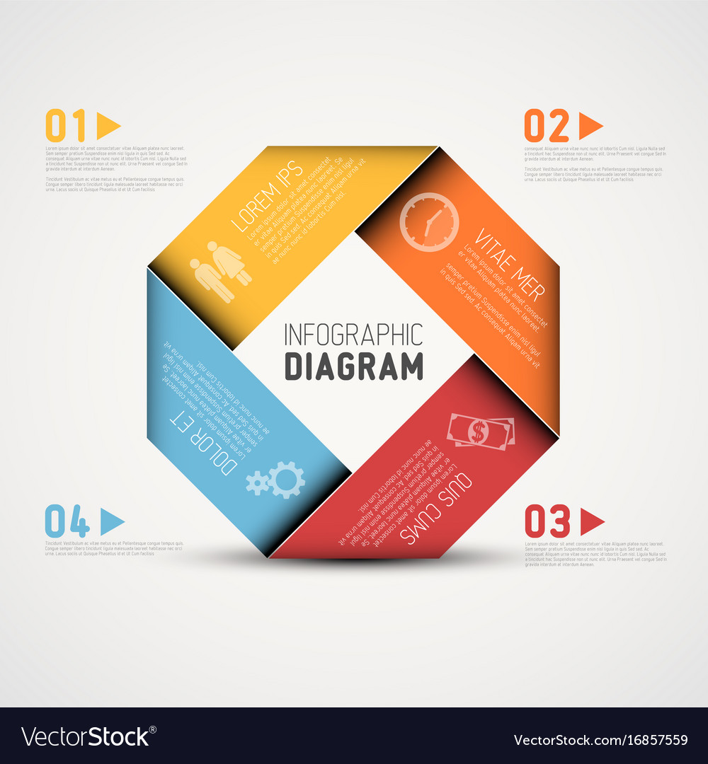 Abstract shape with infographic
