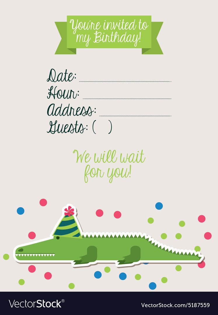 Birthday invitation Royalty Free Vector Image - VectorStock