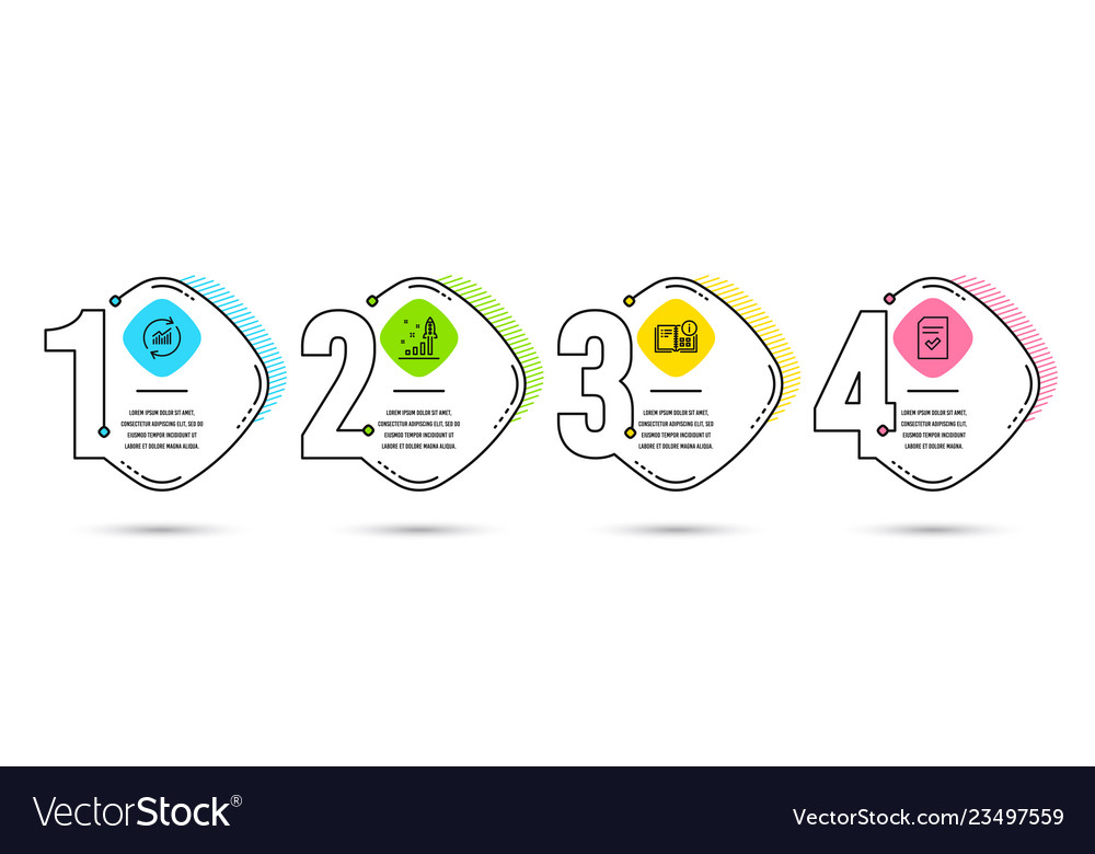 Instruction info update data and development plan vector image Instruction info update data and development plan