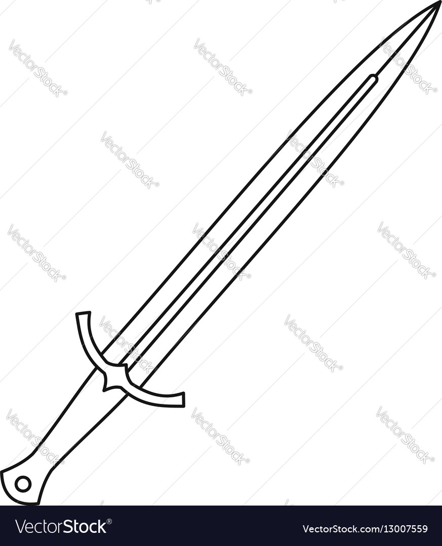 Sword Outline Clip Art