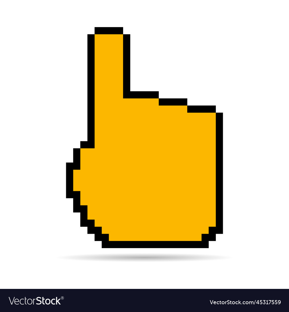 Mouse cursor pixel shadow icon web click symbol vector image Mouse cursor pixel shadow icon web click symbol