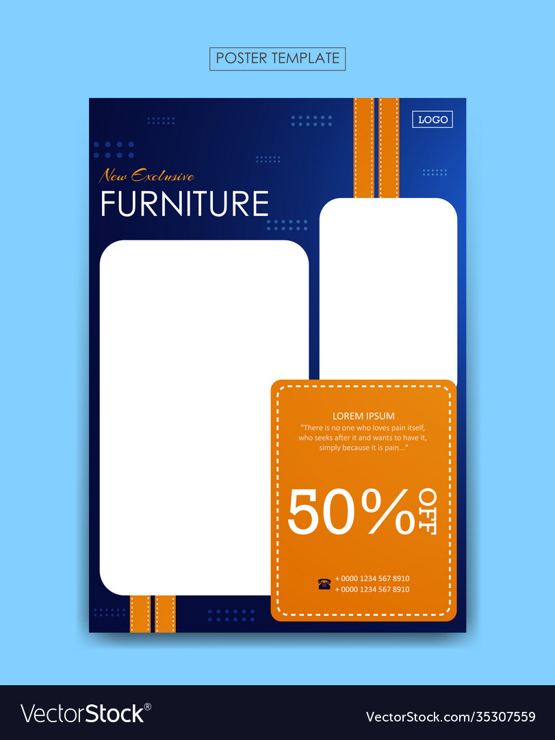 Poster template for furniture business