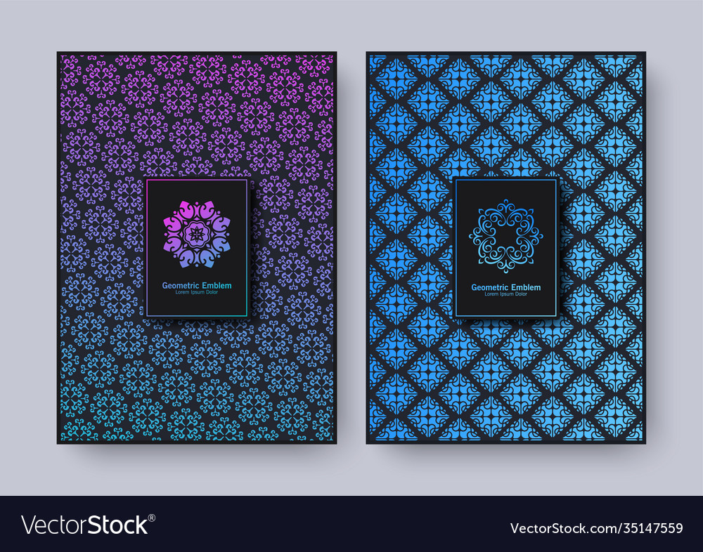 Premium gradient pattern texture menu design