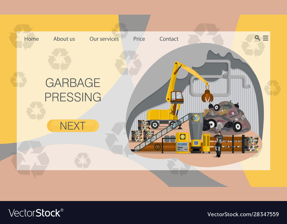 Process compressing garbage before disposal
