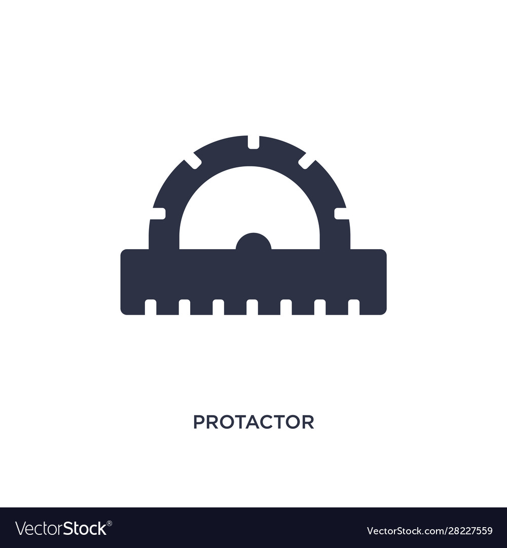 Protactor icon on white background simple element