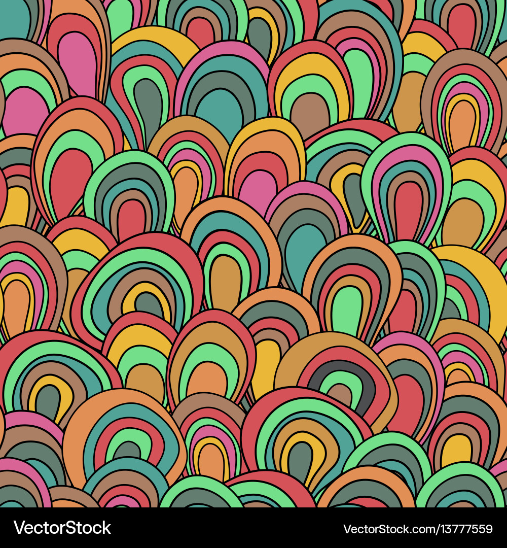 Psychedelic waves seamless pattern Royalty Free Vector Image