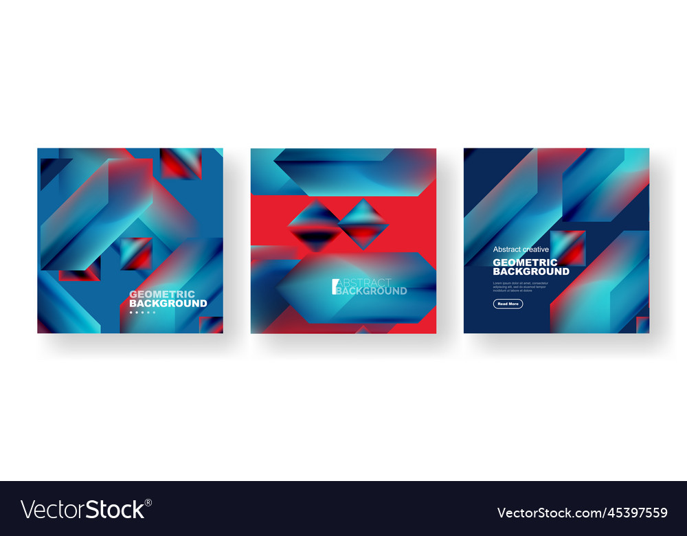 Set of abstract backgrounds overlapping geometric Vector Image Set of abstract backgrounds overlapping geometric