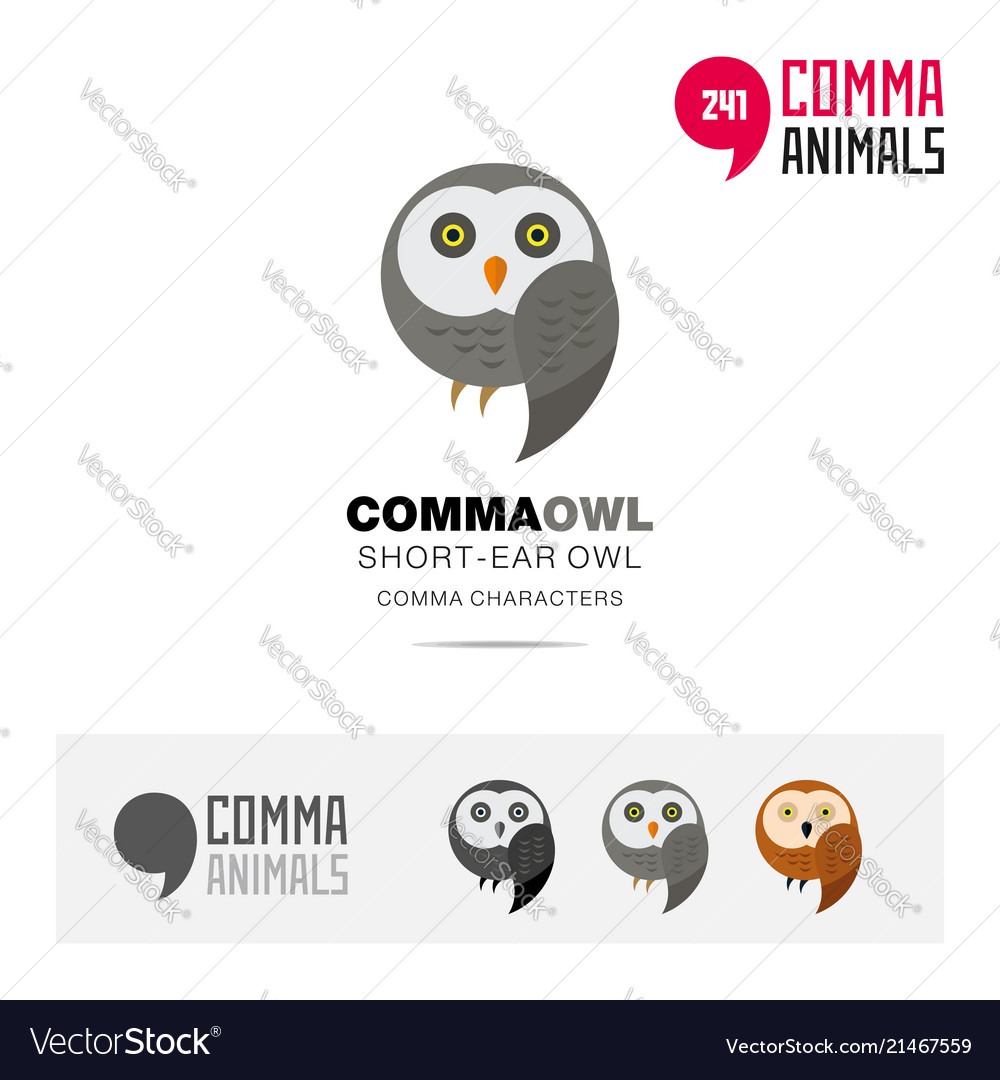 Short ear owl bird concept icon and logo template Vector Image Short ear owl bird concept icon and logo template Vector Image