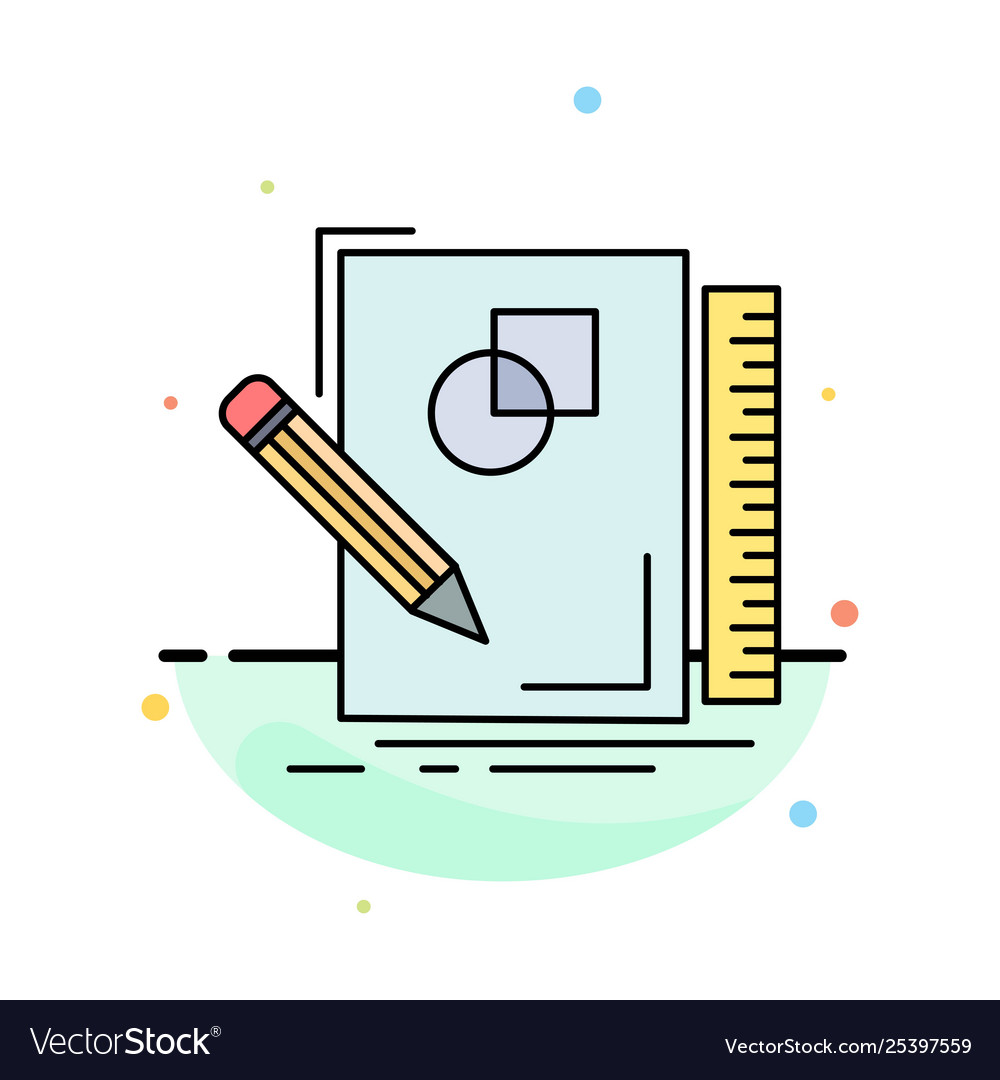 Sketch sketching design draw geometry flat color Vector Image Sketch sketching design draw geometry flat color