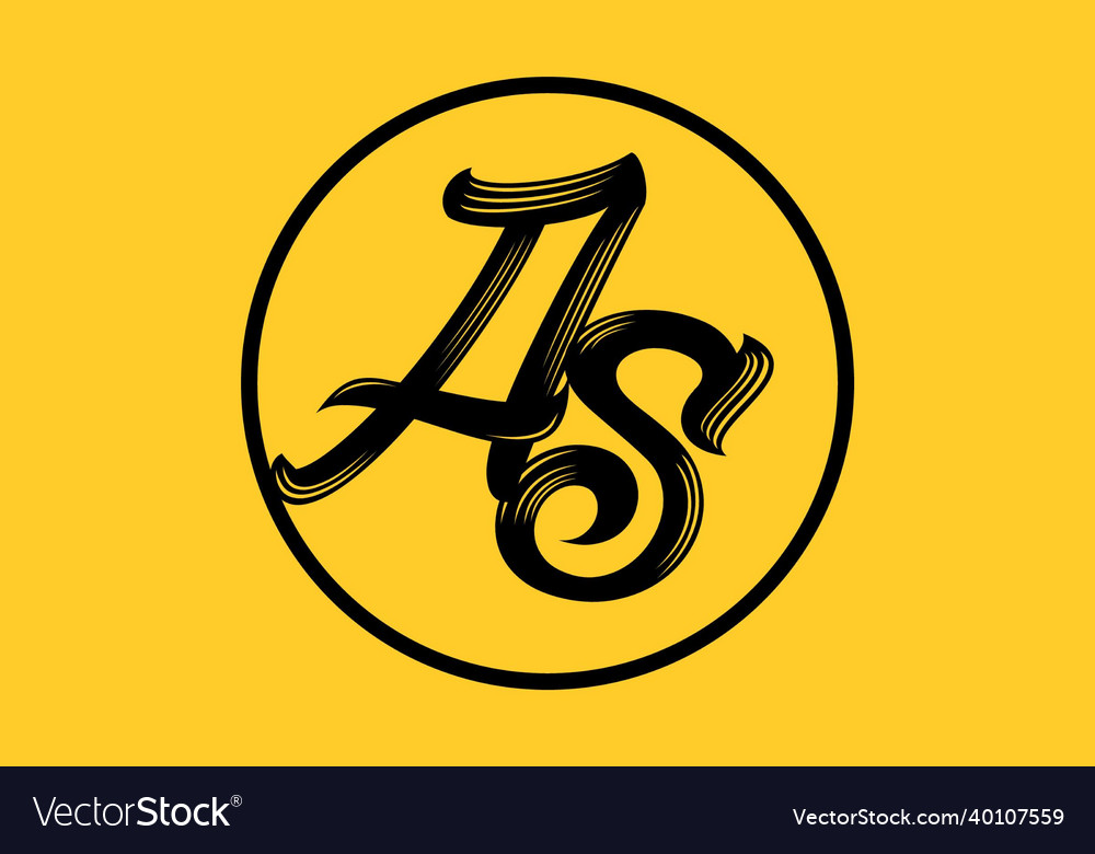 Unique shape of as initial letter