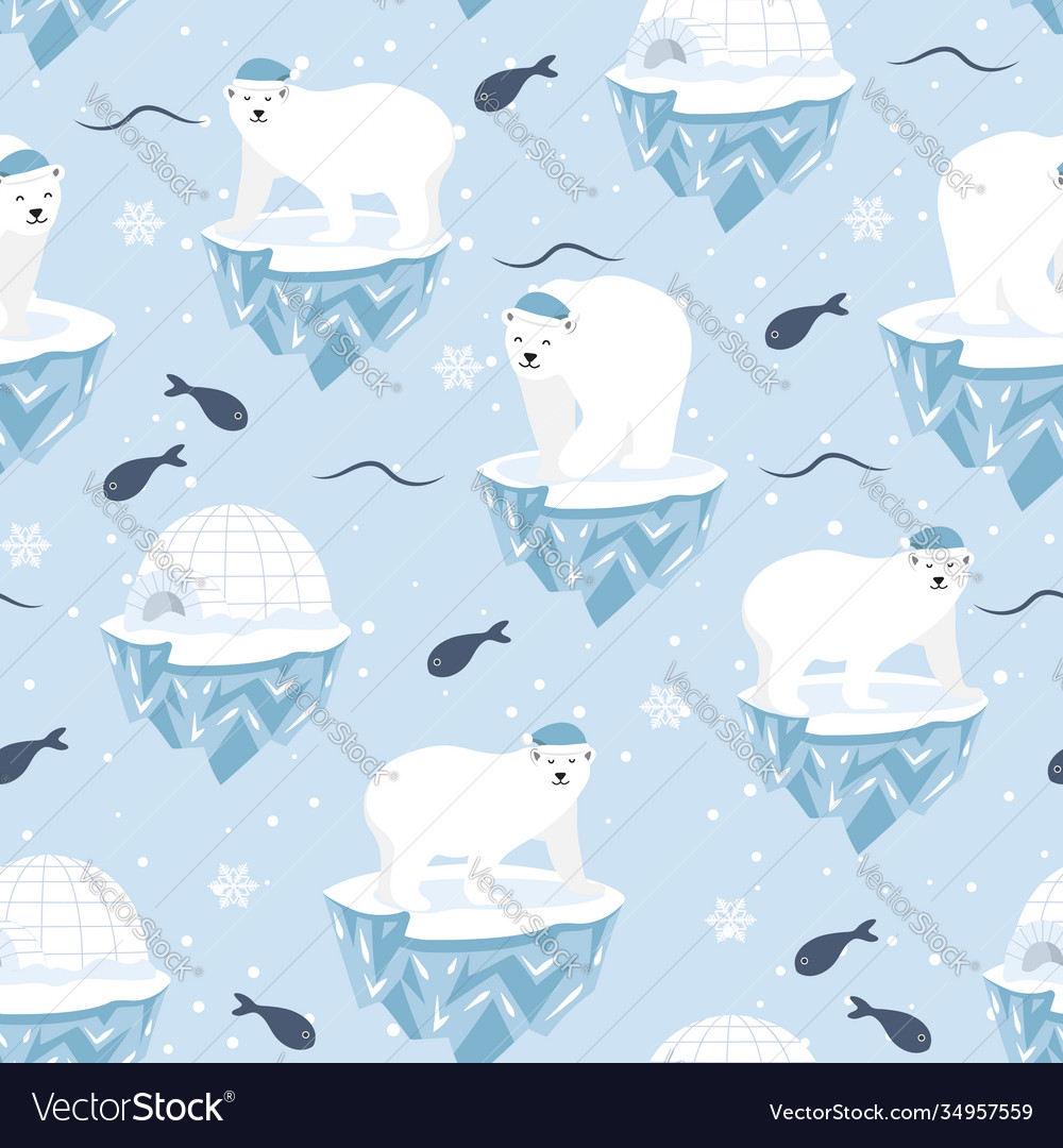 Winter Polar Bär Eismuster