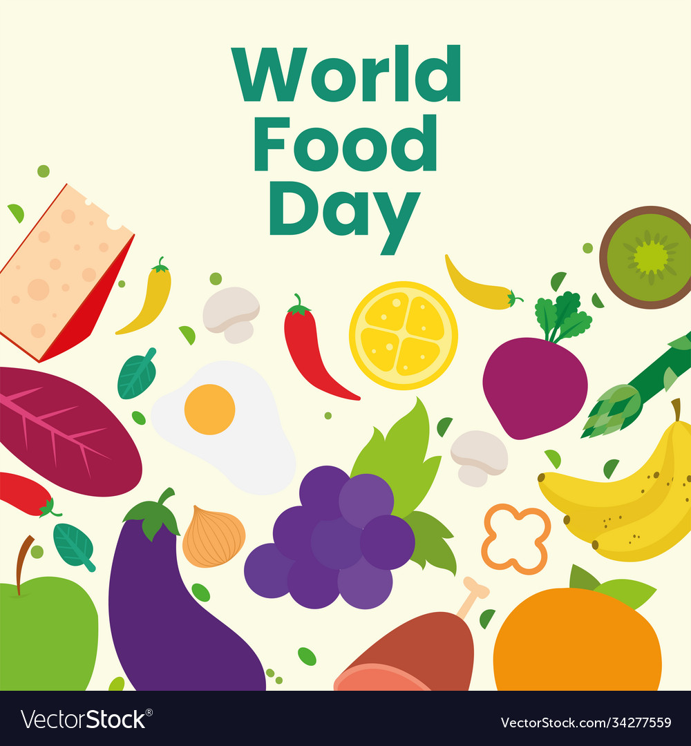 World food day poster Royalty Free Vector Image