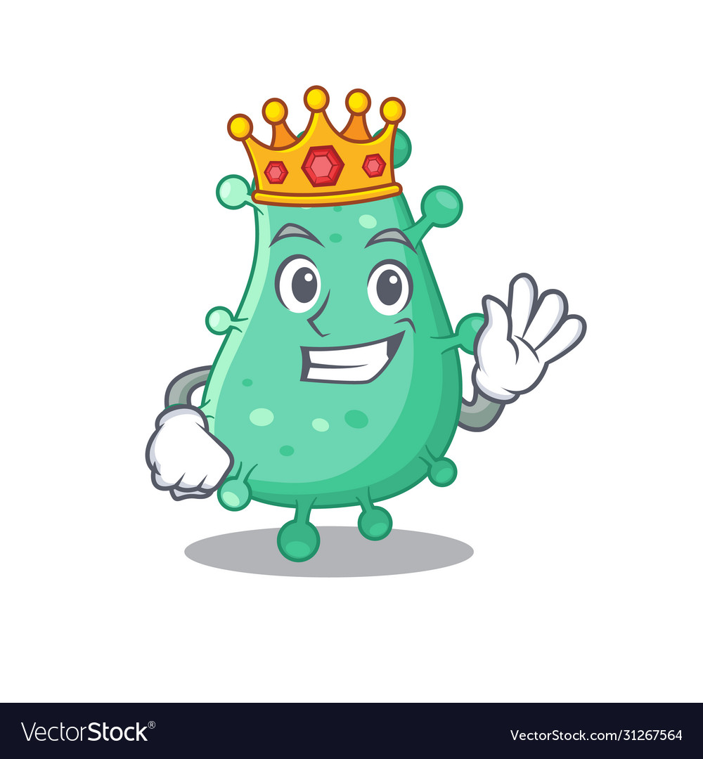 A Wise King Agrobacterium Tumefaciens Mascot Vector Image