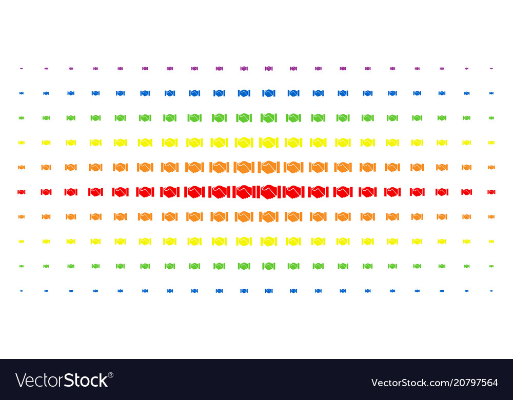 Acquisition handshake spectrum halftone pattern
