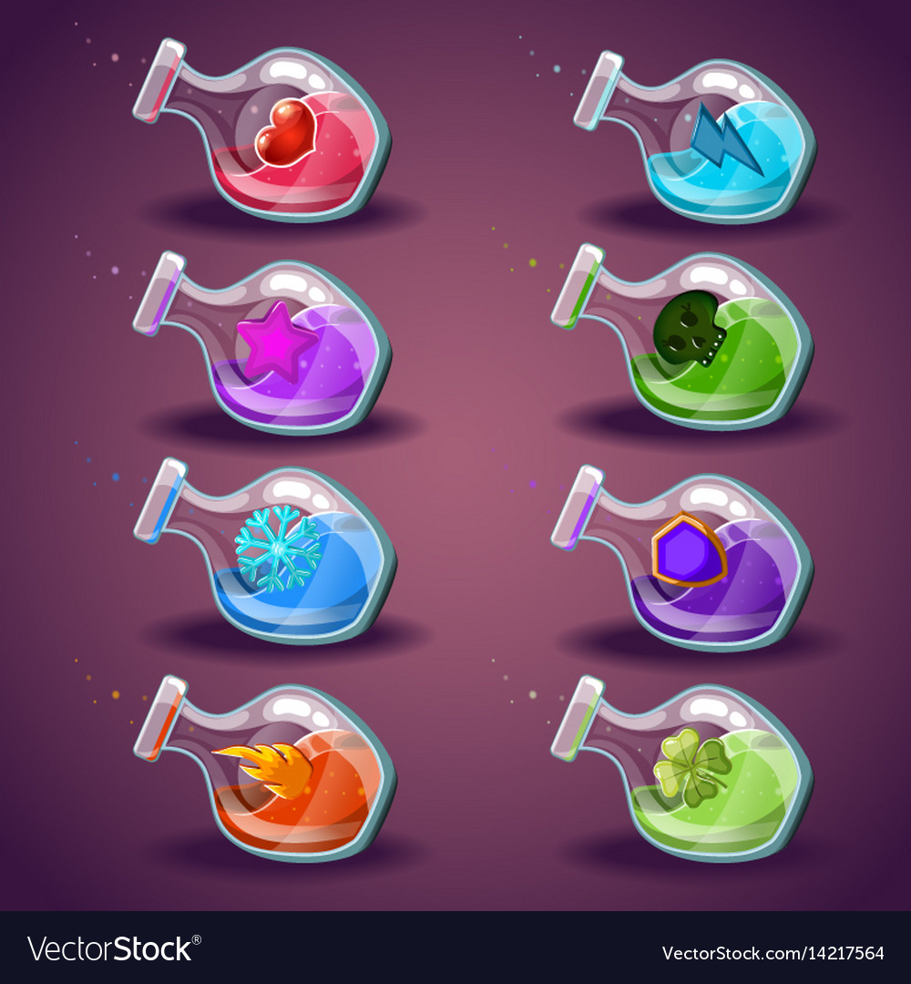 Big set with different magic elixir