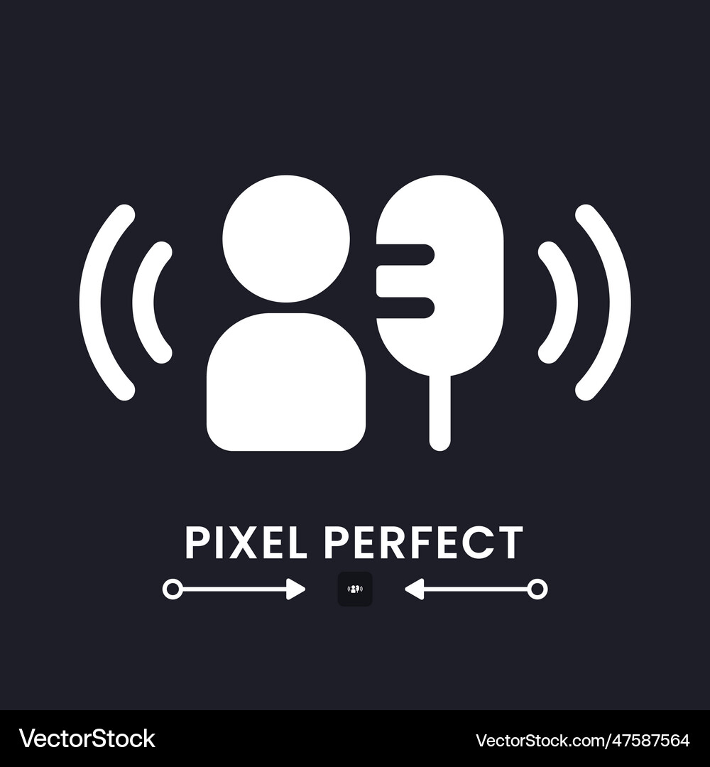 Broadcaster white solid desktop icon Royalty Free Vector