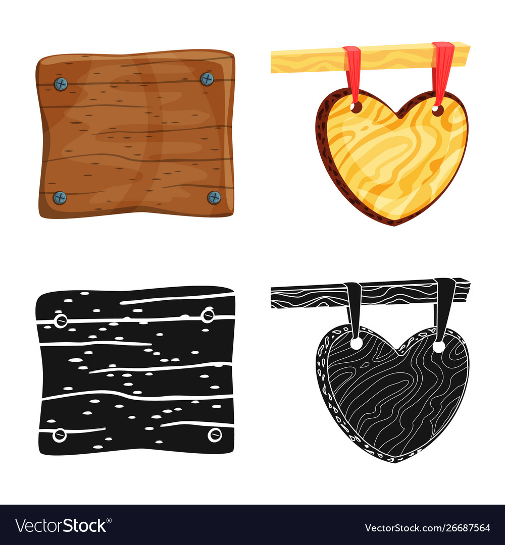 Design raw and forest symbol set