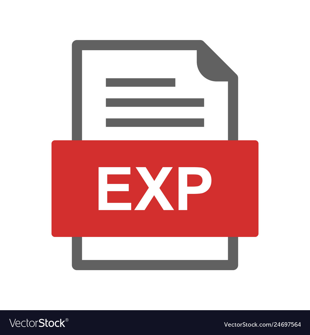 Exp file document icon