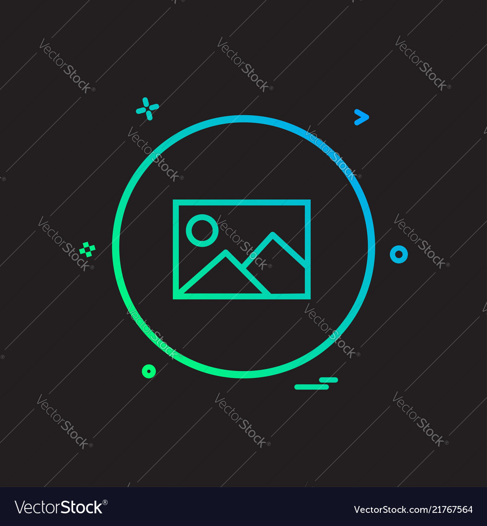 Gellery basic ui icon design Vector Image Gellery basic ui icon design